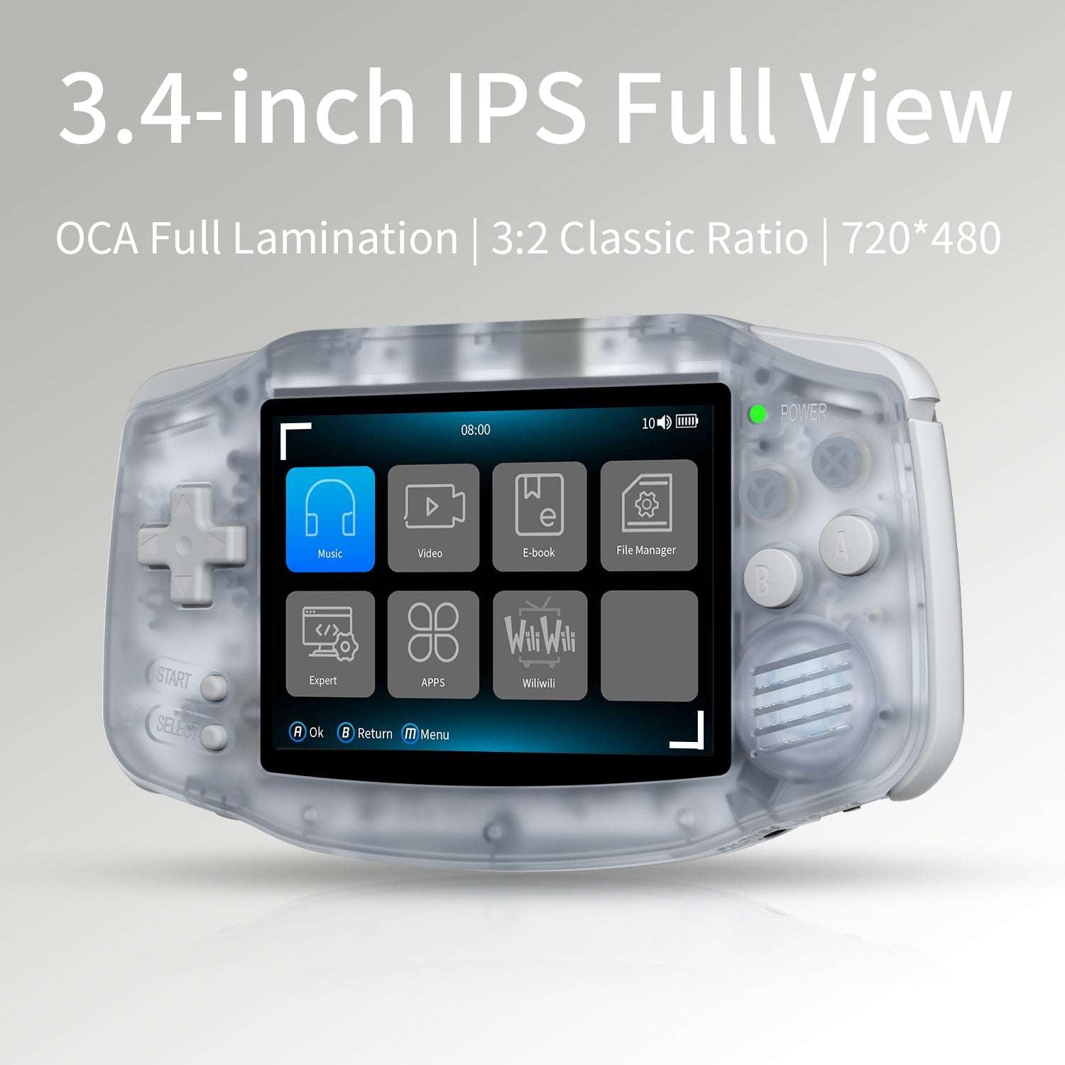 ANBERNIC RG 34XX Glacier Best Handheld Game Console
