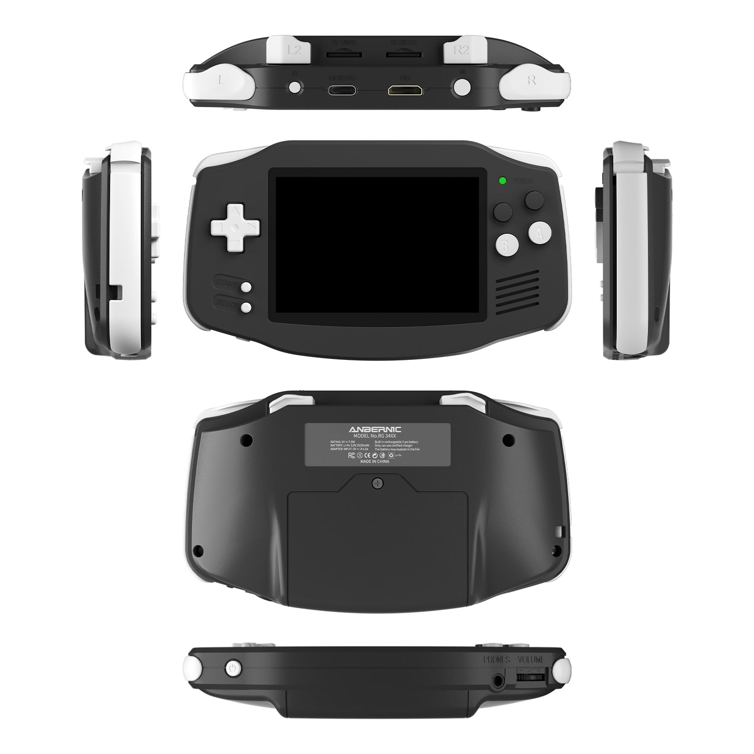 ANBERNIC RG 34XX Black Best Handheld Game Console