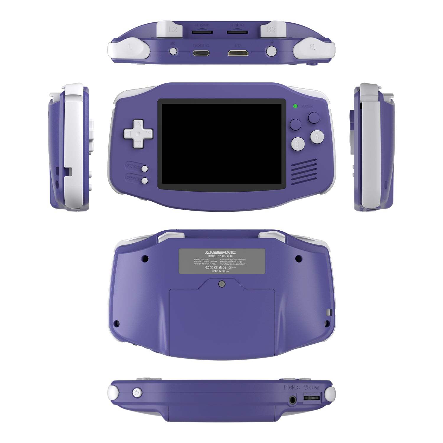 ANBERNIC RG 34XX Indigo Best Handheld Game Console