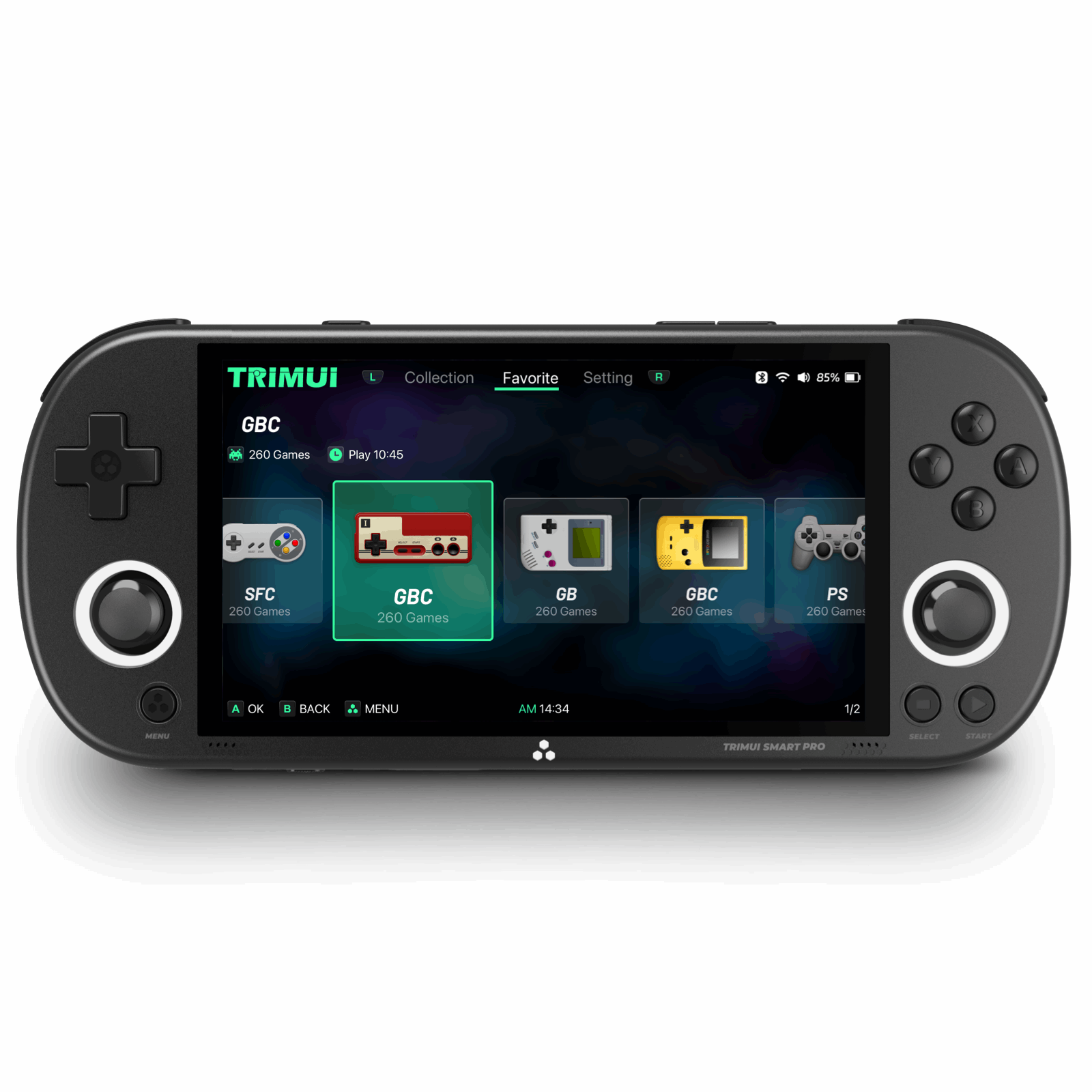 Trimui Smart Pro Black Retro Handheld Game Console